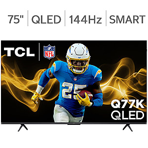 Costco Members: 75" TCL 75Q77K Q77 Series 4K UHD QLED TV + 5-Yr Warranty $480 + Free S&H