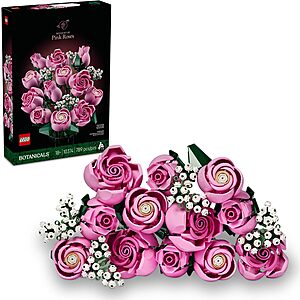 LEGO Botanicals Bouquet of Pink Roses Artificial Flowers Building Set $48 + Free S/H
