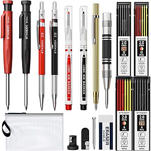 STAGEEK Mechanical Carpenter Pencil Sets: 22-Pc $13.80, 17-Pc $12