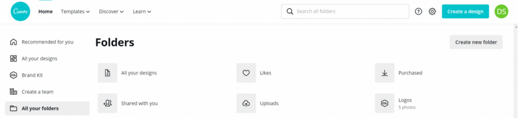 canva file dasboard visual
