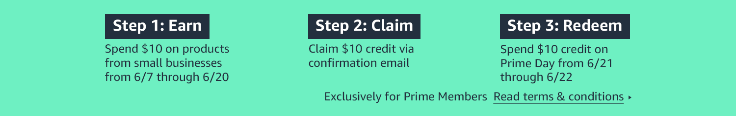 Spend $10 Get $10 Prime Exclusive Small Business Purchase