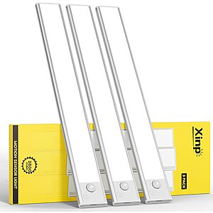3-Pk Xinp 13.7″ Rechargeable LED Under Cabinet Lights w/ Motion Sensor $18 + Free S&H